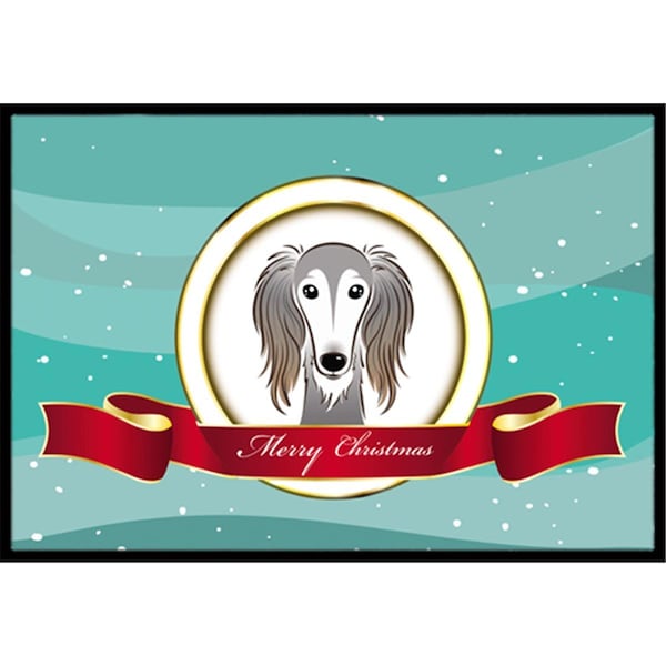 Carolines Treasures Saluki Merry Christmas Indoor and Outdoor Mat- 18 x 27 in. BB1539MAT - main
